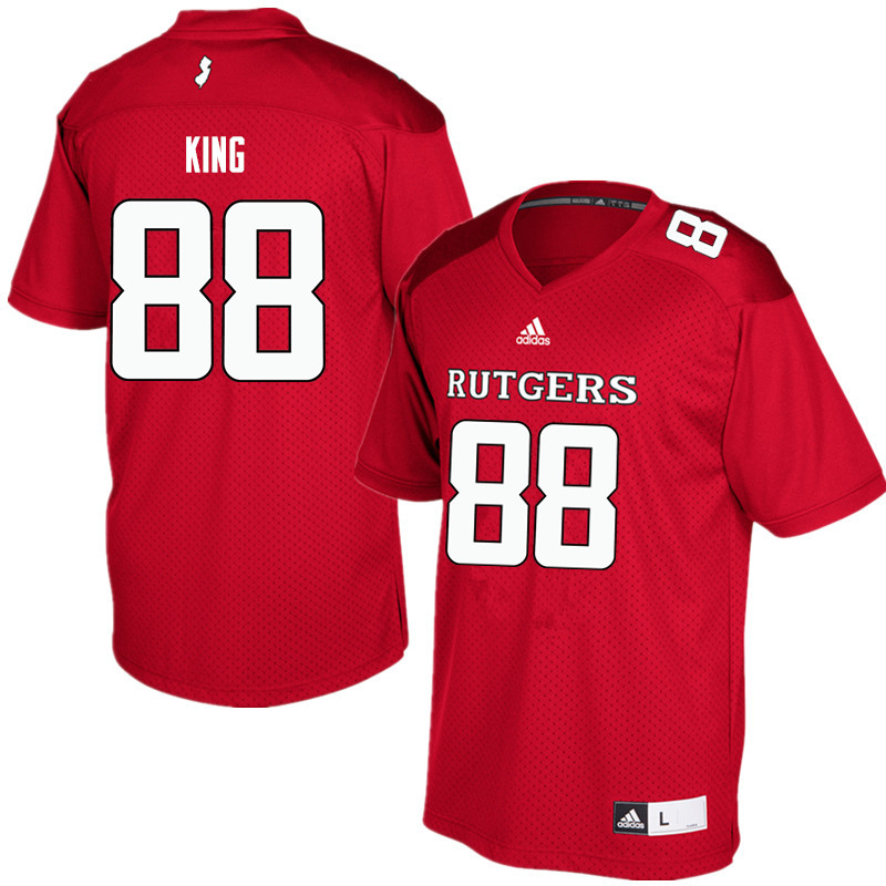 Men #88 Stanley King Rutgers Scarlet Knights College Football Jerseys Sale-Red